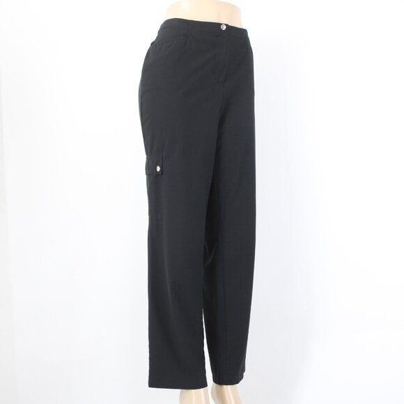 Chicos Zenergy Pant Sz 1 x 31 Reg Black Pockets Polyester Spandex Pant - Picture 6 of 16